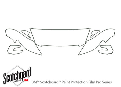 tl 3M Clear Bra Hood Precut PPF Diagram