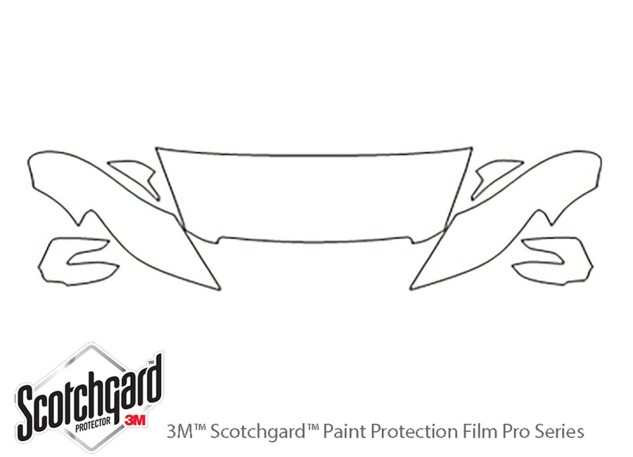 tl 3M Clear Bra Hood Precut PPF Diagram