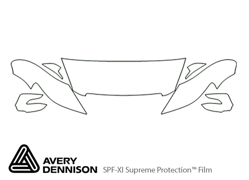 tl Avery Dennison Clear Bra Hood Precut PPF Diagram
