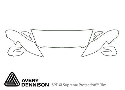 tl Avery Dennison Clear Bra Hood Precut PPF Diagram