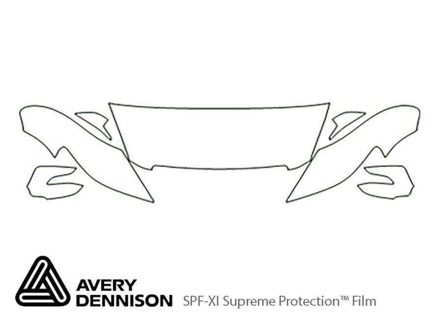 tl Avery Dennison Clear Bra Hood Precut PPF Diagram