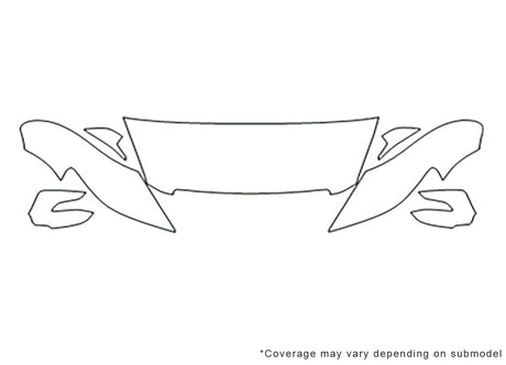 tl Avery Dennison Clear Bra Hood Precut PPF Diagram