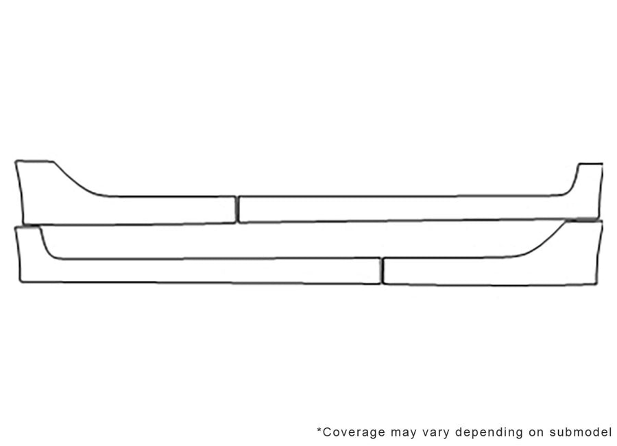 tl 3M Clear Bra Door Cup Precut PPF Diagram