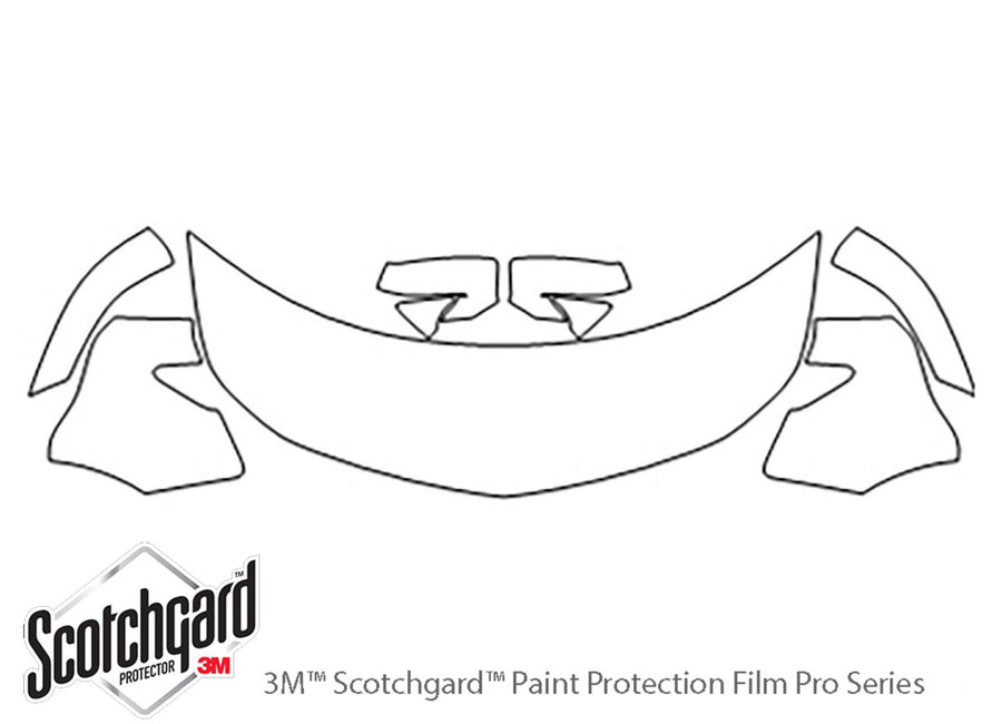 tl 3M Clear Bra Hood Precut PPF Diagram
