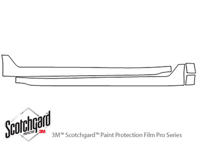 tl 3M Clear Bra Door Cup Precut PPF Diagram