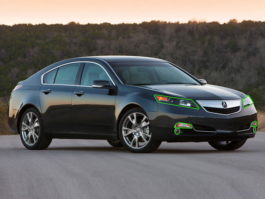 acura tl 2009-2014 Headlight Protection Installation Location