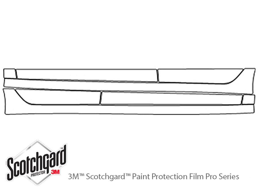tlx 3M Clear Bra Door Splash Precut PPF Diagram