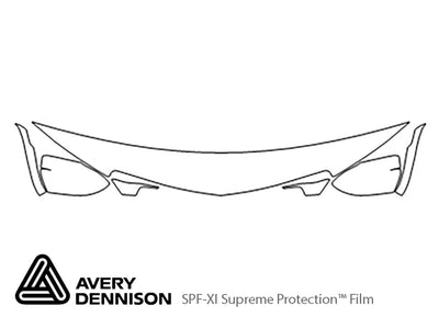 tlx Avery Dennison Clear Bra Hood Precut PPF Diagram