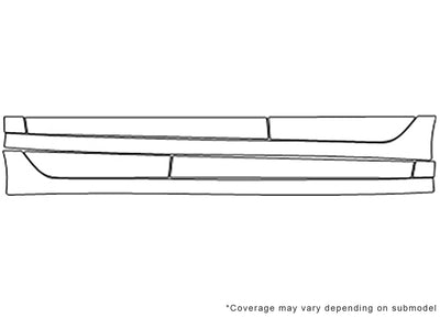 tlx 3M Clear Bra Door Splash Precut PPF Diagram