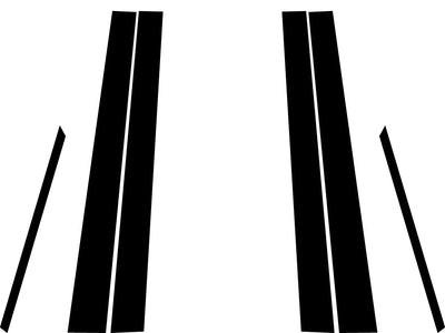 acura tlx 2015-2020 Brushed Aluminum Black Pillar Trim Diagram