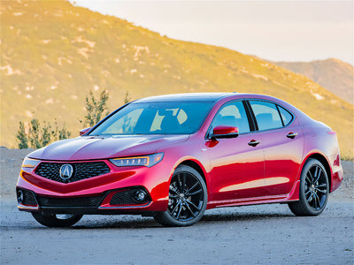 acura tlx 2015-2020 Brushed Aluminum Black Pillar Trim