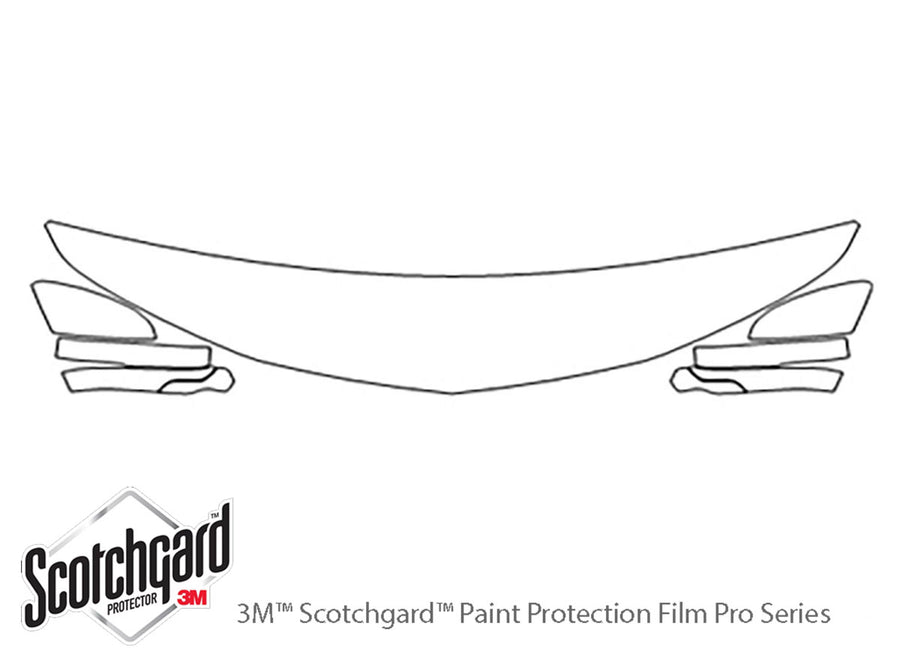 tlx 3M Clear Bra Hood Precut PPF Diagram