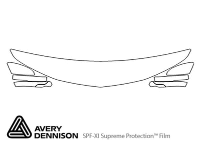 tlx Avery Dennison Clear Bra Hood Precut PPF Diagram