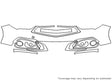 tlx Avery Dennison Clear Bra Bumper Precut PPF Diagram