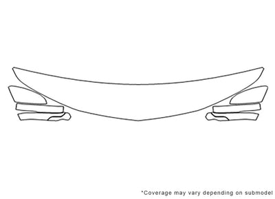 tlx 3M Clear Bra Hood Precut PPF Diagram