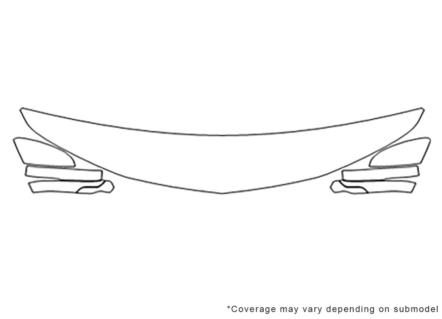 tlx 3M Clear Bra Hood Precut PPF Diagram