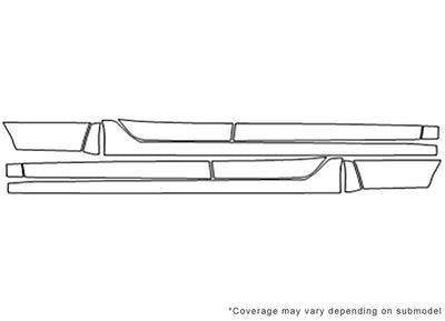 tlx 3M Clear Bra Door Cup Precut PPF Diagram