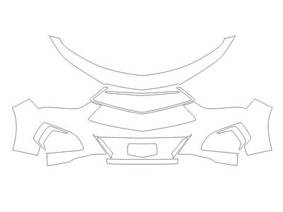 tlx Avery Dennison Clear Bra Bumper Precut PPF Diagram