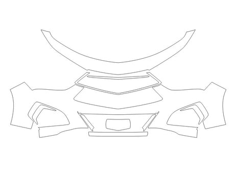 tlx Avery Dennison Clear Bra Bumper Precut PPF Diagram