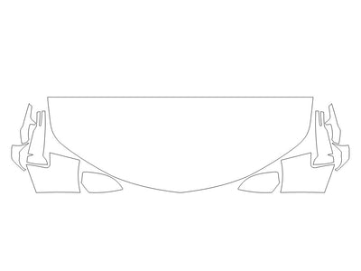 tlx 3M Clear Bra Hood Precut PPF Diagram