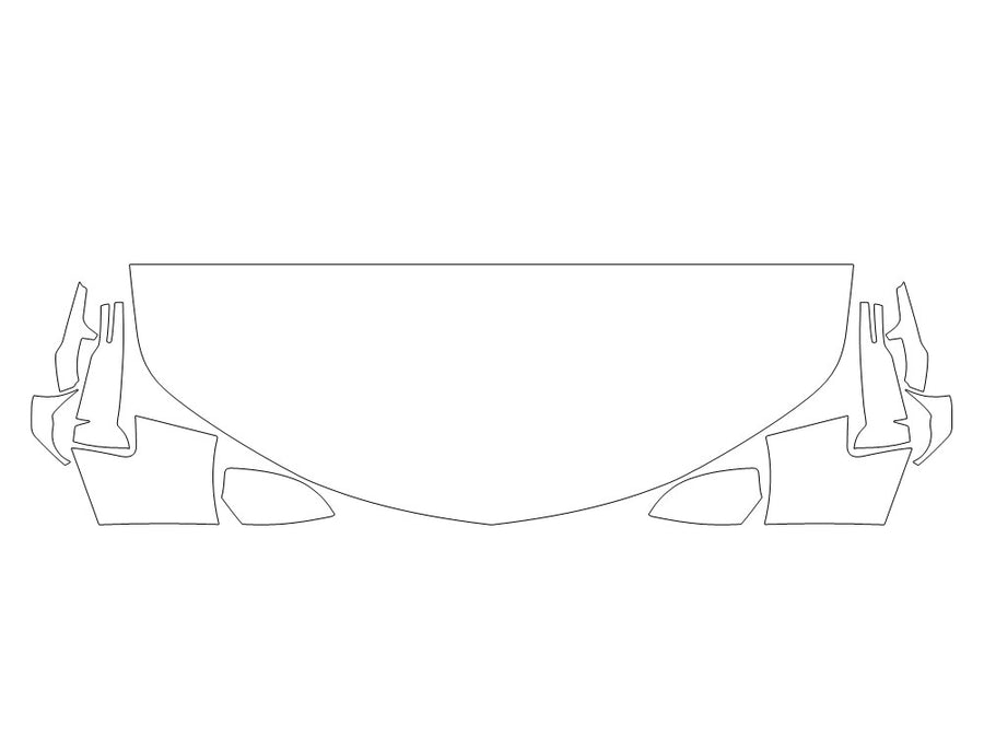 tlx Avery Dennison Clear Bra Hood Precut PPF Diagram