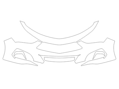 tlx Avery Dennison Clear Bra Bumper Precut PPF Diagram