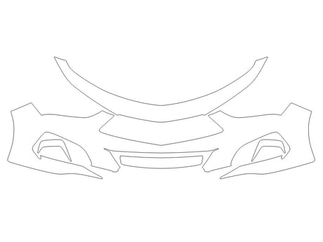 tlx Avery Dennison Clear Bra Bumper Precut PPF Diagram