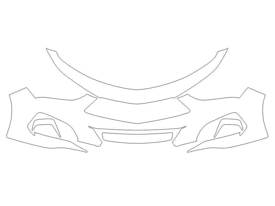 tlx Avery Dennison Clear Bra Bumper Precut PPF Diagram