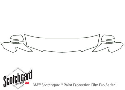 tsx 3M Clear Bra Hood Precut PPF Diagram
