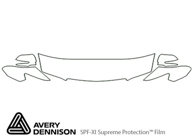 tsx Avery Dennison Clear Bra Hood Precut PPF Diagram