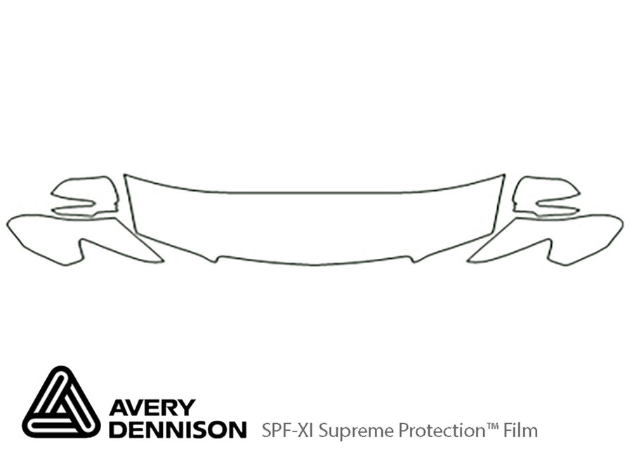 tsx Avery Dennison Clear Bra Hood Precut PPF Diagram