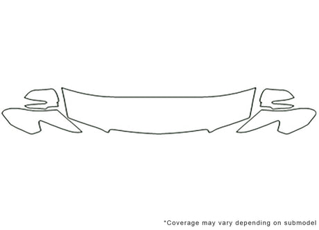 tsx Avery Dennison Clear Bra Hood Precut PPF Diagram