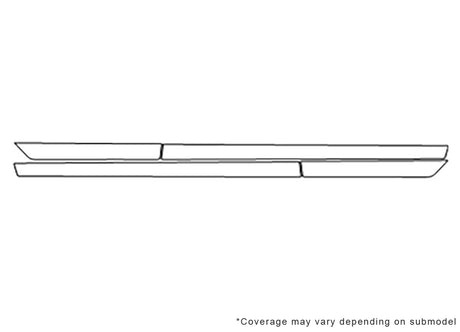 tsx Avery Dennison Clear Bra Door Cup Precut PPF Diagram