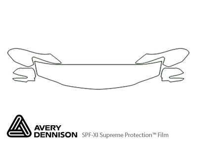 tsx Avery Dennison Clear Bra Hood Precut PPF Diagram