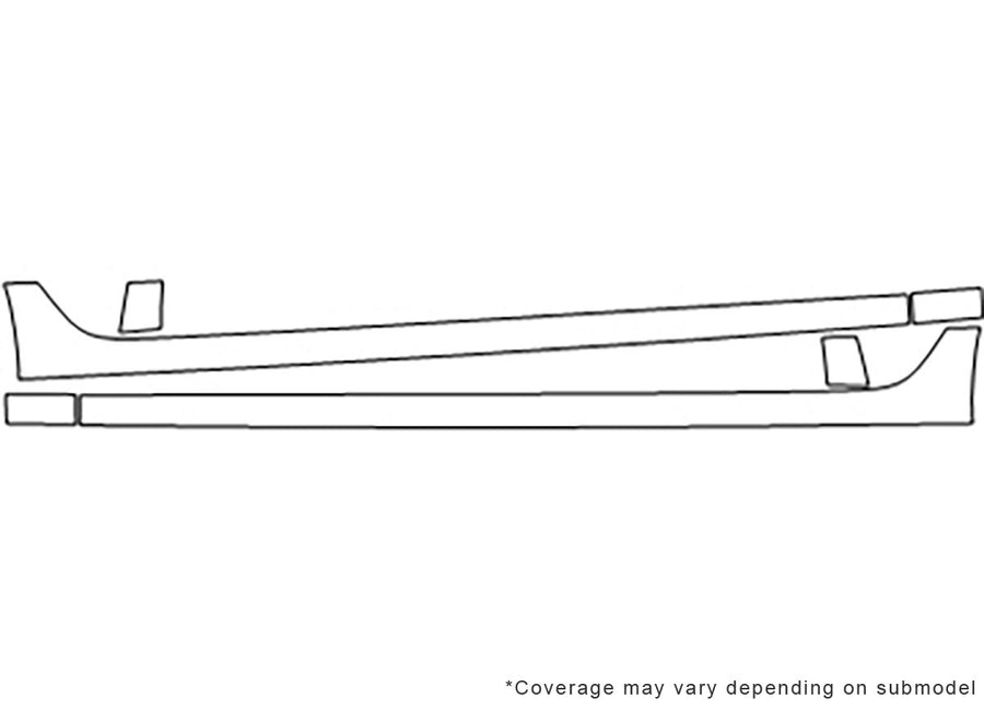 tsx 3M Clear Bra Door Cup Precut PPF Diagram