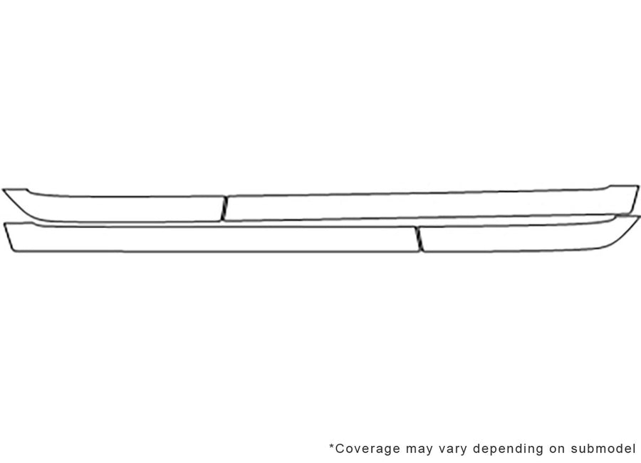 tsx 3M Clear Bra Door Cup Precut PPF Diagram