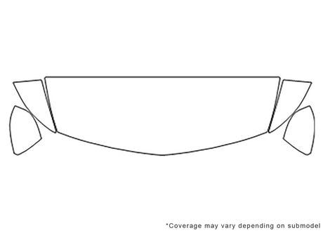 tsx 3M Clear Bra Hood Precut PPF Diagram