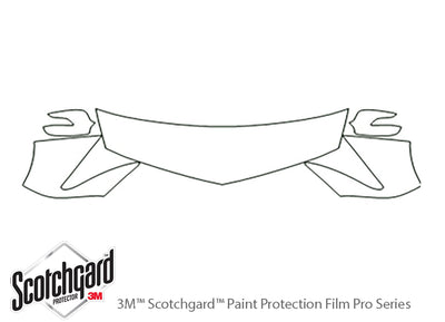 zdx 3M Clear Bra Hood Precut PPF Diagram