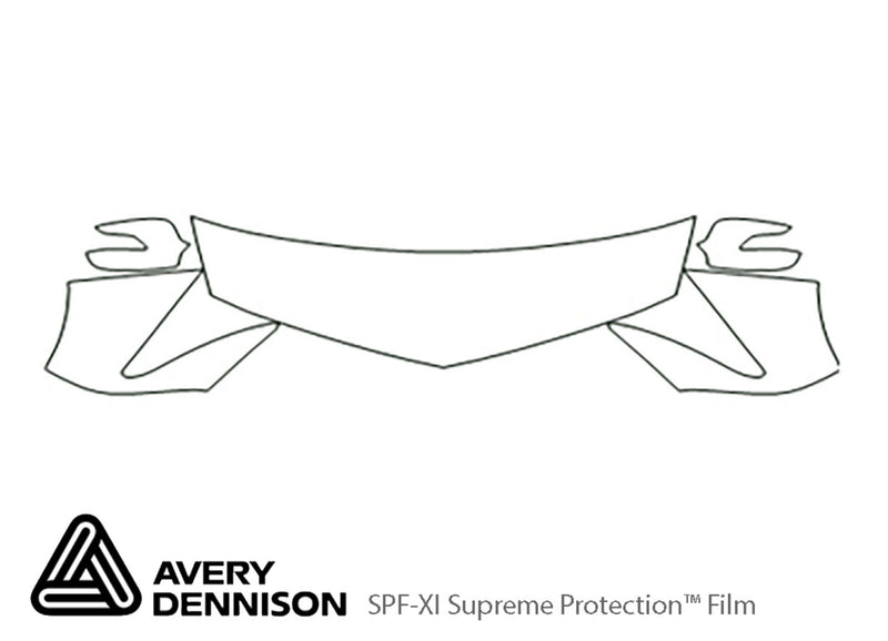 zdx Avery Dennison Clear Bra Hood Precut PPF Diagram