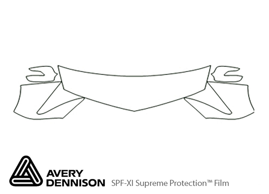 zdx Avery Dennison Clear Bra Hood Precut PPF Diagram