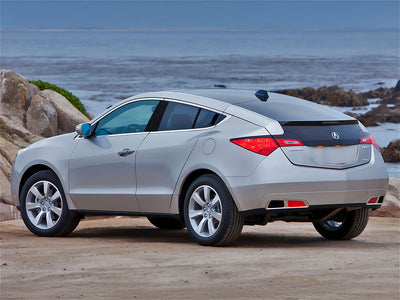 acura zdx 2011-2013 Brushed Aluminum Black Pillar Trim