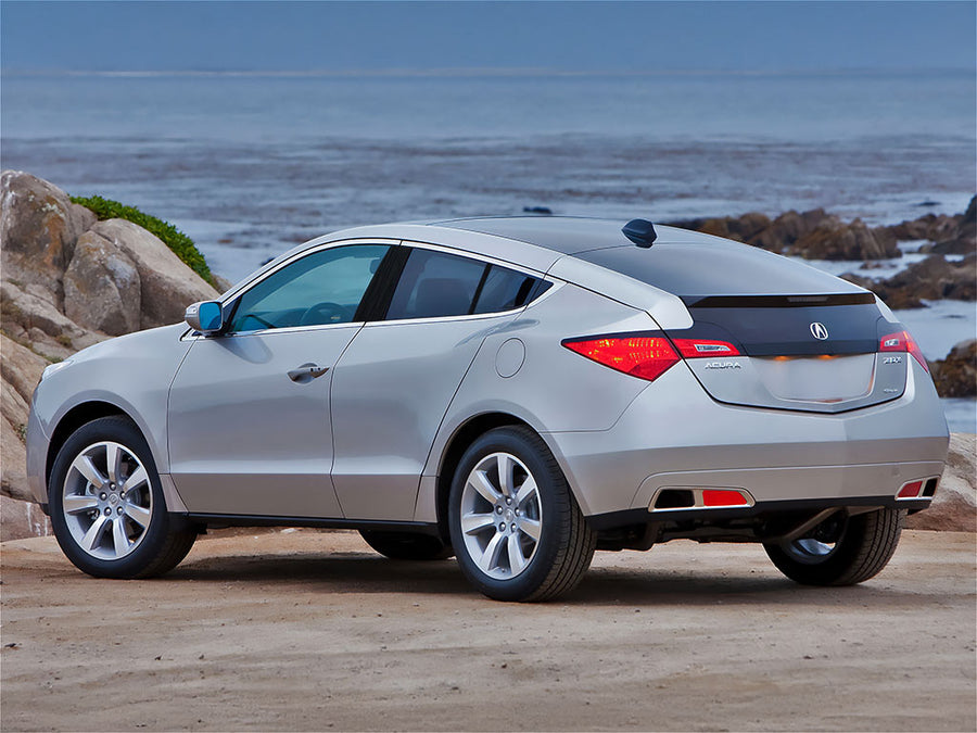 acura zdx 2011-2013 Brushed Aluminum Black Pillar Trim