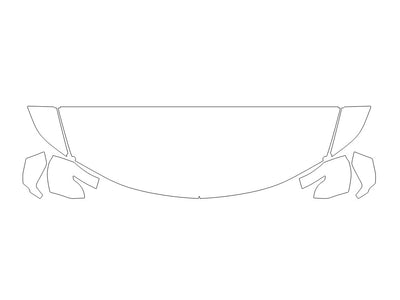 zdx 3M Clear Bra Hood Precut PPF Diagram