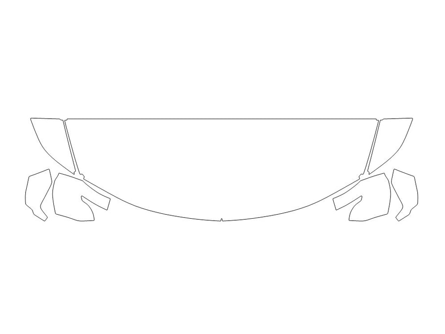 zdx 3M Clear Bra Hood Precut PPF Diagram