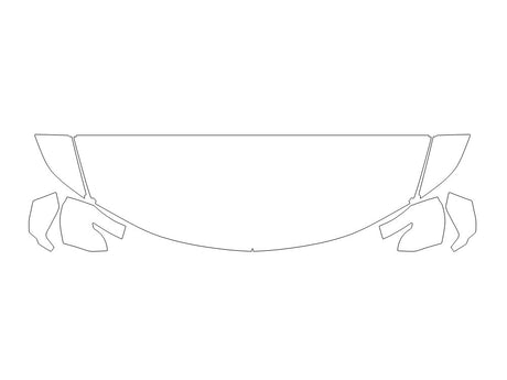 zdx Avery Dennison Clear Bra Hood Precut PPF Diagram