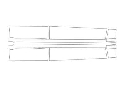 zdx 3M Clear Bra Door Cup Precut PPF Diagram