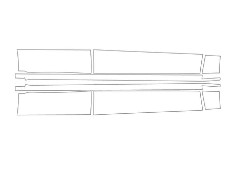 zdx Avery Dennison Clear Bra Door Cup Precut PPF Diagram