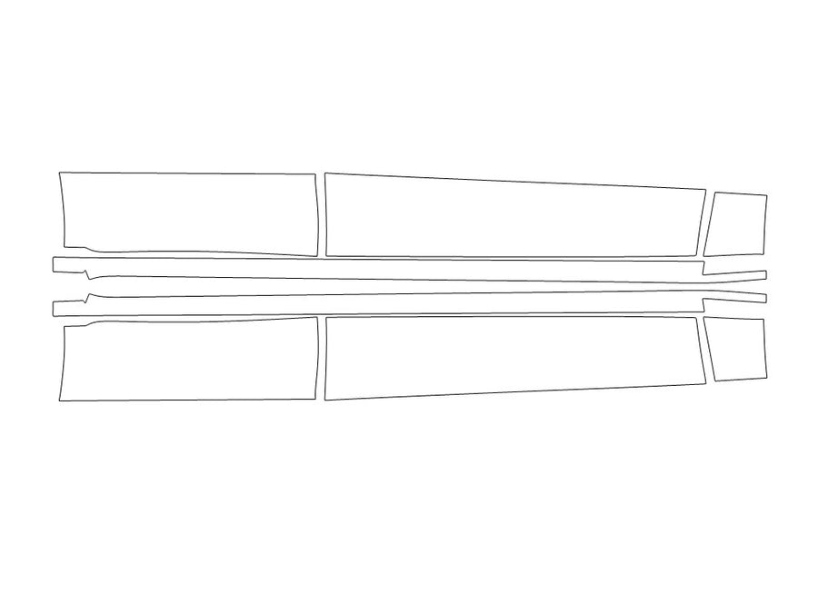 zdx Avery Dennison Clear Bra Door Cup Precut PPF Diagram