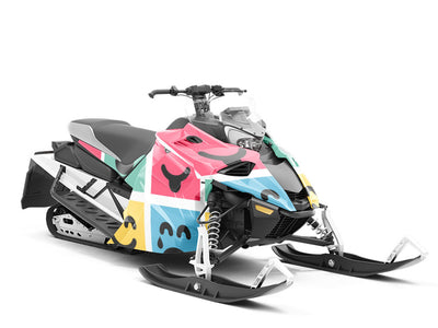 Advanced Emoticon Emoji Custom Wrapped Snowmobile