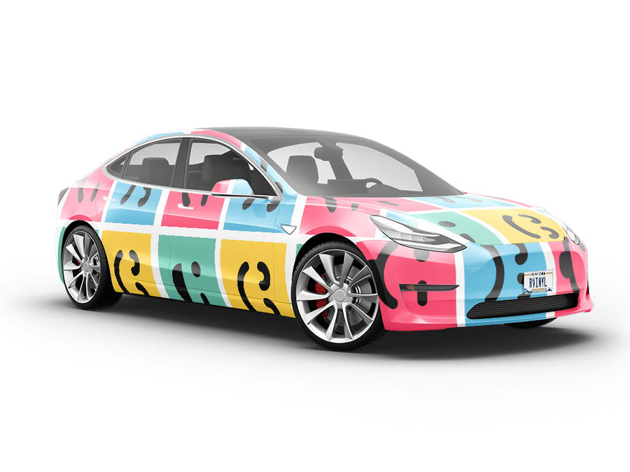 Advanced Emoticon Emoji Vehicle Vinyl Wrap